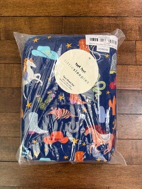 NIB-Little Sleepies-Navy Rodeo Twin Sheets